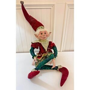 Robert Stanley Home Collection Poseable Elf Bendable Red Christmas Decor
